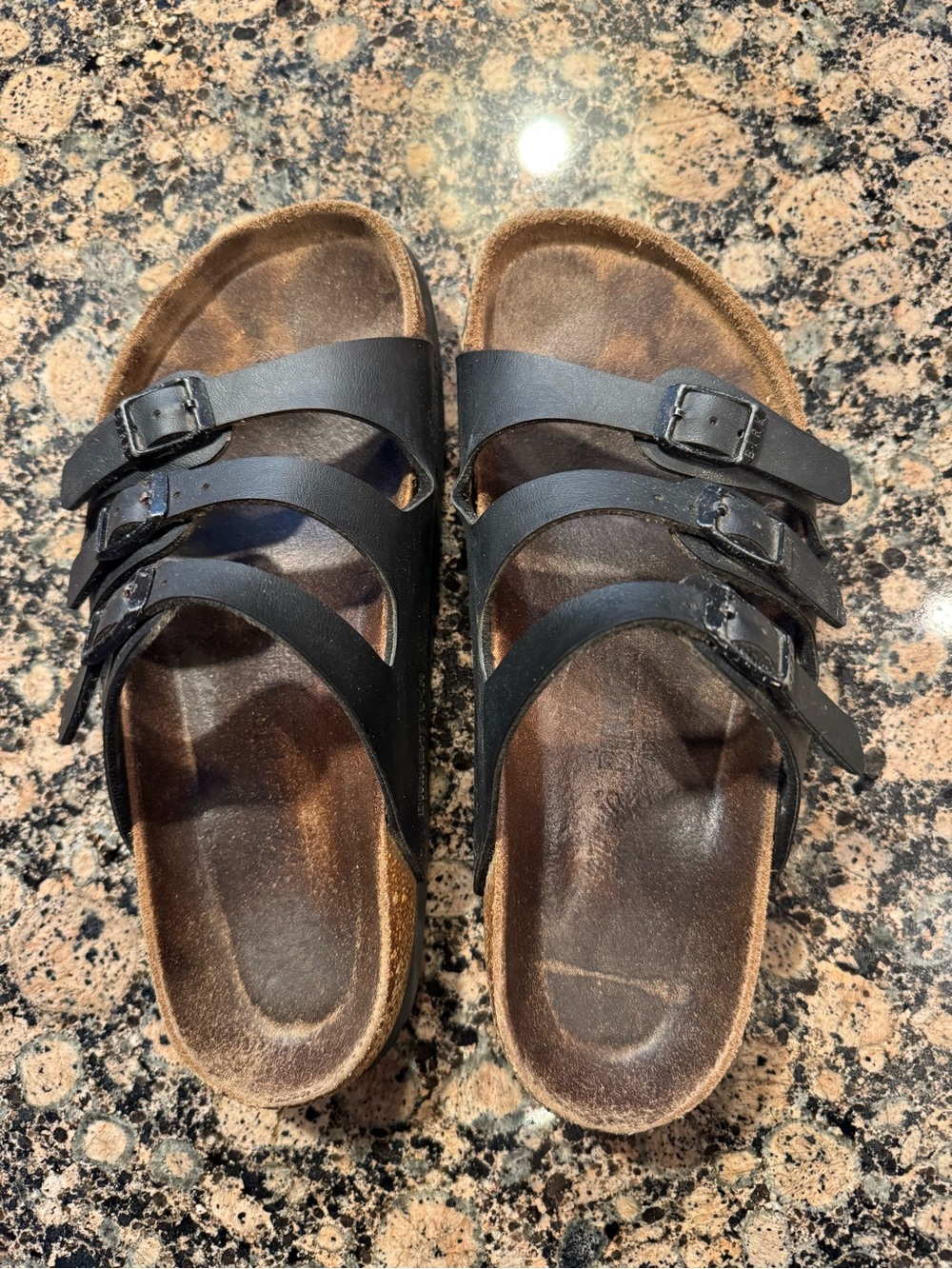 Birkenstock Black Triple-Buckle Women's Slide Sandals